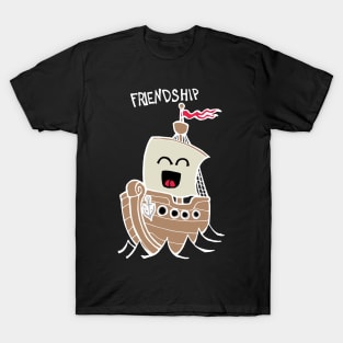 Friendship / Friend Ship (White) T-Shirt